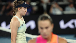 Elena Rybakina und Aryna Sabalenka während der Australian Open 2026