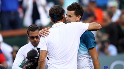 In der Weltrangliste knapp beisammen: Roger Federer, Dominic Thiem In der Weltrangliste knapp beisammen: Roger Federer, Dominic Thiem