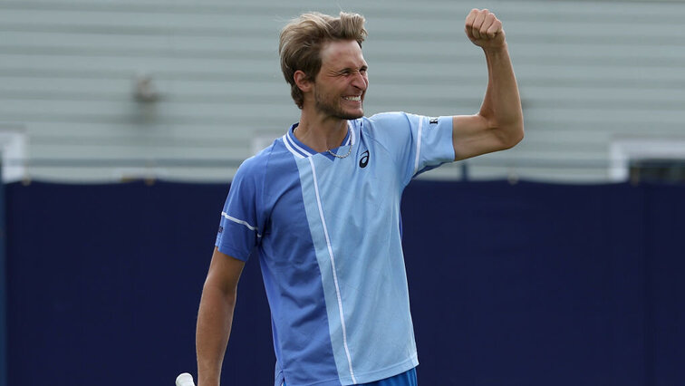 Mit seiner erfolgreichen Qualifikation in Wimbledon meldete sich Leandro Riedi nach Verletzungsmisere beeindruckend zurück. Getty Images