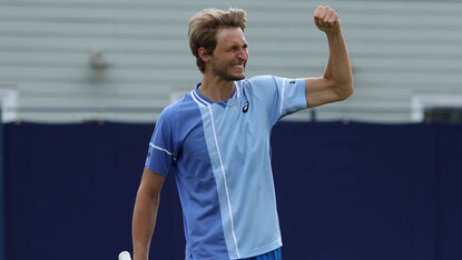Mit seiner erfolgreichen Qualifikation in Wimbledon meldete sich Leandro Riedi nach Verletzungsmisere beeindruckend zurück. Getty Images
