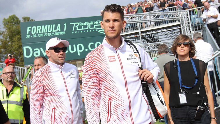 So hat es in Graz im September 2018 ausgesehen - Stefan Koubek hinter Dominic Thiem So hat es in Graz im September 2018 ausgesehen - Stefan Koubek hinter Dominic Thiem