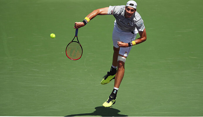 Platz 4, John Isner (USA): 10.0009 Asse in 570 Spielen.