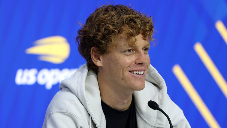 Jannik Sinner bei der Pressekonferenz der US Open Jannik Sinner bei der Pressekonferenz der US Open