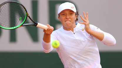 Iga Swiatek am Samstag in Roland Garros