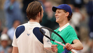 Alexander Bublik und Jannik Sinner zuletzt in Roland-Garros