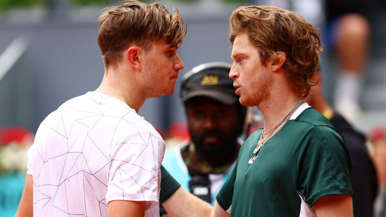 Jack Draper hat Andrey Rublev in Madrid ganz schön gequält Jack Draper tormented Andrey Rublev quite a bit in Madrid