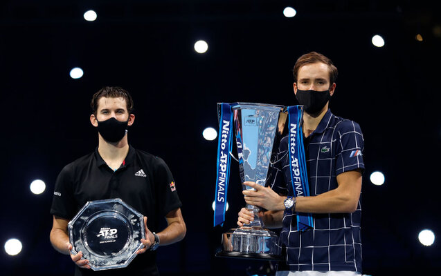Daniil Medvedev erwies sich im Endspiel der ATP Finals als etwas zu stark für Thiem.