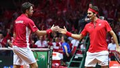 Letztmals 2014 gemeinsam für die Schweiz: Stan Wawrinka, Roger Federer