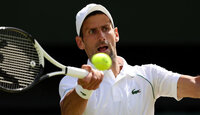Novak Djokovic at Wimbledon on Sunday