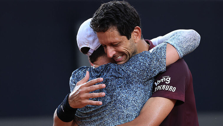 So sieht pure Freude aus: Joao Fonseca und Marcelo Melo So sieht pure Freude aus: Joao Fonseca und Marcelo Melo