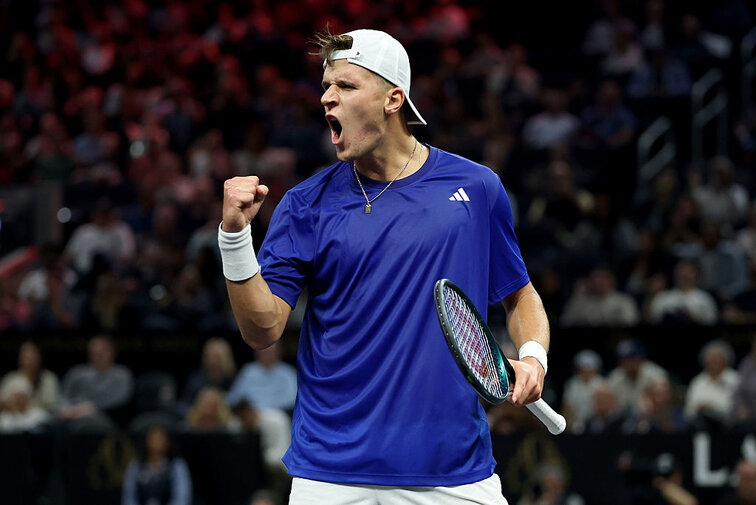 Jakub Mensik erhöhte für Team Europe auf 2:0 Jakub Mensik erhöhte für Team Europe auf 2:0