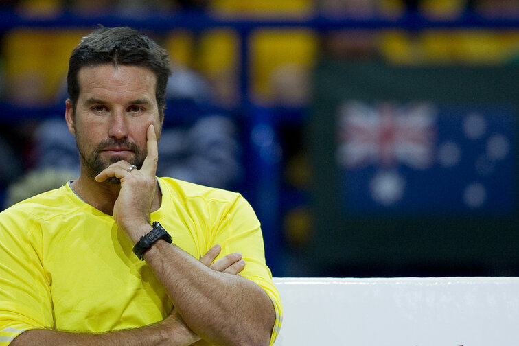 Pat Rafter hätte keine Freude, gegen Rafael Nadal und Novak Djokovic spielen zu müssen. Pat Rafter would have no joy playing against Rafael Nadal and Novak Djokovic.