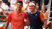 Novak Djokovic und Casper Ruud 2023 in Roland-Garros