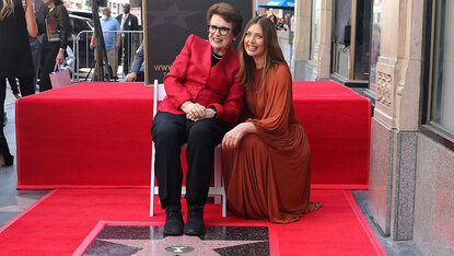 Billie Jean King und Maria Sharapova auf dem Walk of Fame