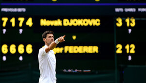 Novak Djokovic nach dem Wimbledon-Finale 2019
