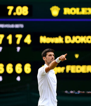 Novak Djokovic nach dem Wimbledon-Finale 2019