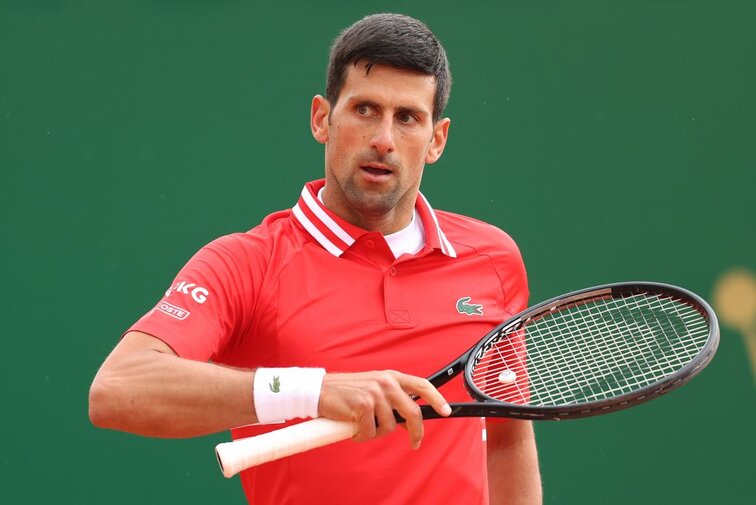 Novak Djokovic unterlag Dan Evans in zwei Sätzen Novak Djokovic at the ATP Masters 1000 tournament in Monte Carlo