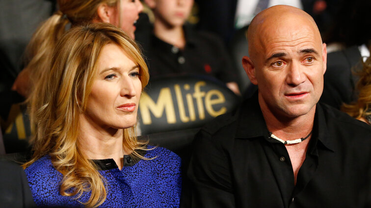 Steffi Graf mit ihrem Mann André Agassi