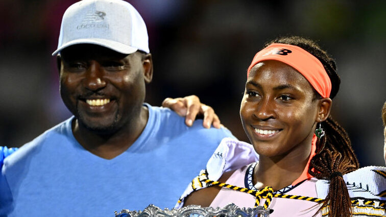 Corey und Coco Gauff Anfang 2023 in Auckland