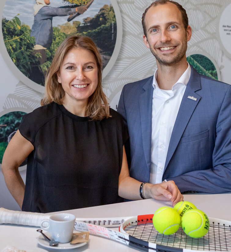 Susanne Wege (Geschäftsführerin von Lavazza Deutschland und Österreich) und Gregor Peham (Country Manager Lavazza Österreich)