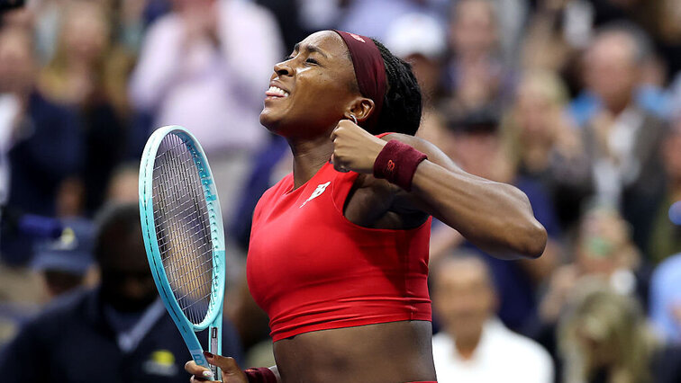 Coco Gauff feierte einen Zweisatzerfolg gegen Donna Vekic. Coco Gauff feierte einen Zweisatzerfolg gegen Donna Vekic.
