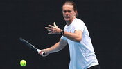 Alexander Zverev beim Training in Melbourne