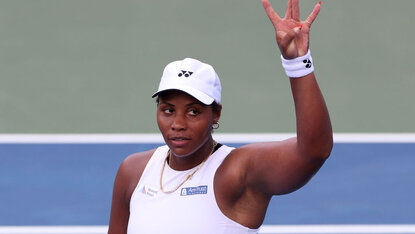 Taylor Townsend sperrt heute das Louis Armstrong Stadium auf Taylor Townsend sperrt heute das Louis Armstrong Stadium auf
