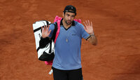 Matteo Berrettini nach seiner Aufgabe in Paris Matteo Berrettini nach seiner Aufgabe in Paris