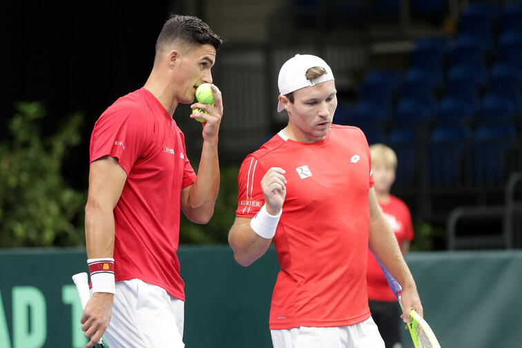 Alexander Erler und Lucas Miedler müssen sich im Doppel geschlagen geben