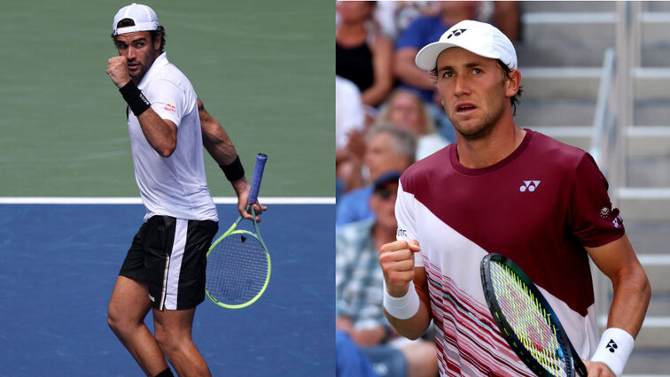 Matteo Berrettini und Casper Ruud bei den US Open 2022