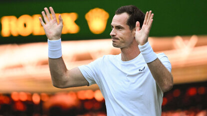 Andy Murray am Donnerstagabend in Wimbledon Andy Murray am Donnerstagabend in Wimbledon