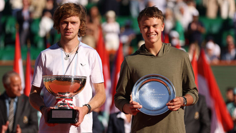 Monte-Carlo vor einem Jahr: Champion Andrey Rublev und Finalist Holger Rune