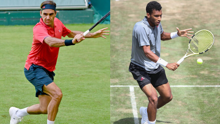 Roger Federer meets Félix Auger-Aliassime for the first time