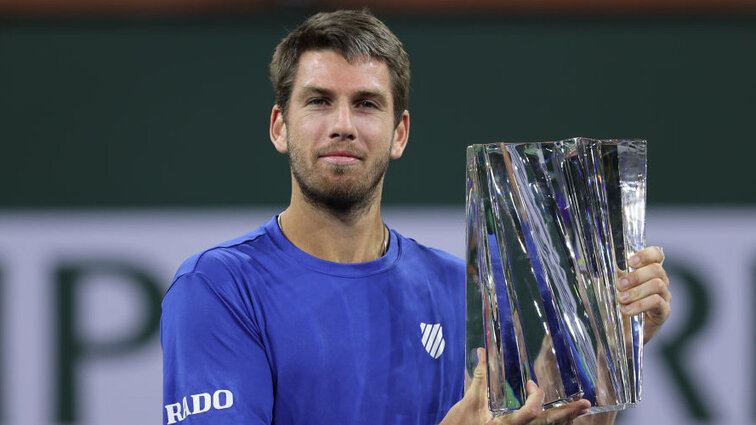 Cameron Norrie with his most important trophy to date