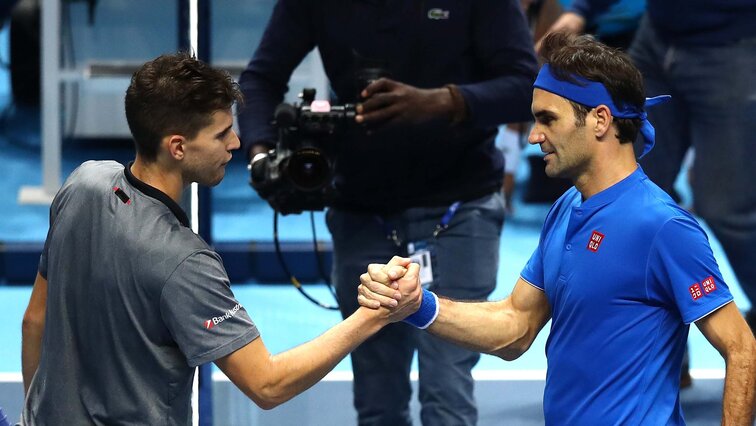 The balance between Dominic Thiem and Roger Federer is balanced