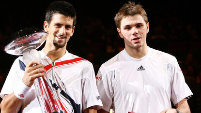 Zwei Legenden in ihrer Frühphase: Novak Djokovic und Stan Wawrinka 2007 in Wien Zwei Legenden in ihrer Frühphase: Novak Djokovic und Stan Wawrinka 2007 in Wien