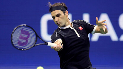 Roger Federer am Dienstagabend in Flushing Meadows Roger Federer am Dienstagabend in Flushing Meadows