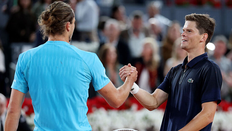 Alexander Zverev und Alexander Blockx vor wenigen Tagen in Madrid Alexander Zverev und Alexander Blockx vor wenigen Tagen in Madrid