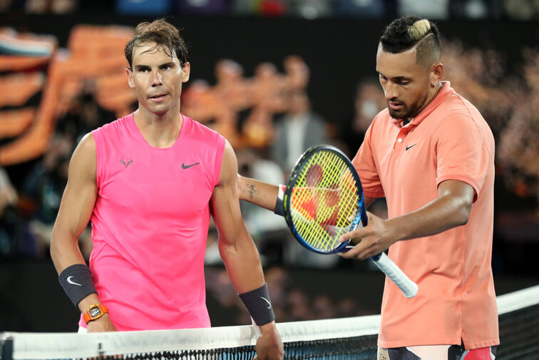2020 standen sich Rafael Nadal und Nick Kyrgios in Melbourne gegenüber 2020 standen sich Rafael Nadal und Nick Kyrgios in Melbourne gegenüber