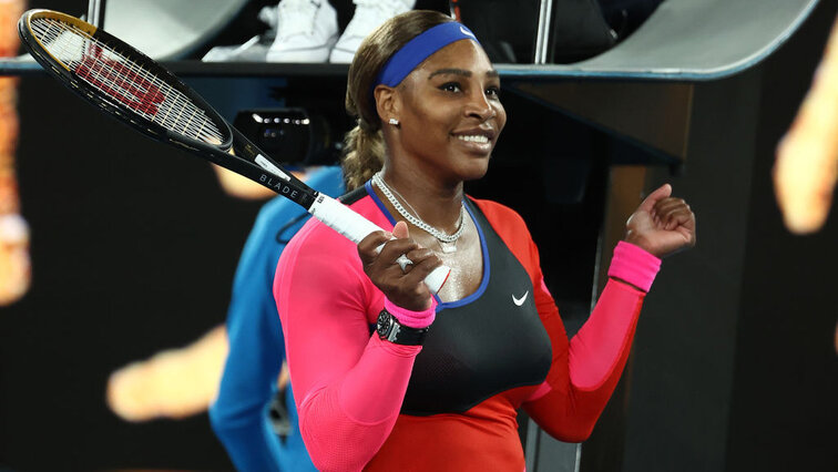 Serena Williams is in a good mood in Melbourne