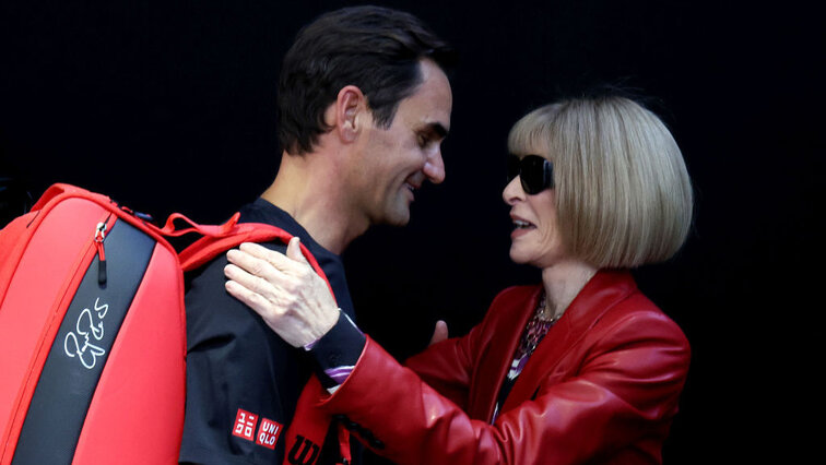 Roger Federer und Anna Wintour in London