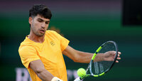 Carlos Alcaraz gelang gegen Arthur Rinderknech das Comeback nach Satzrückstand. Carlos Alcaraz gelang gegen Arthur Rinderknech das Comeback nach Satzrückstand.