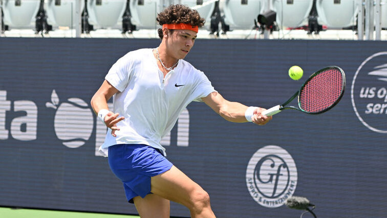 Ben Shelton celebrated his first match win on the ATP tour in Atlanta