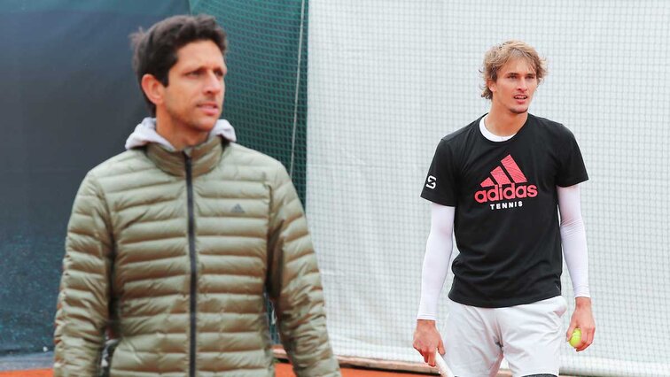 Marcelo Melo hat Alexander Zverev beim Training unterstützt Marcelo Melo supported Alexander Zverev in training