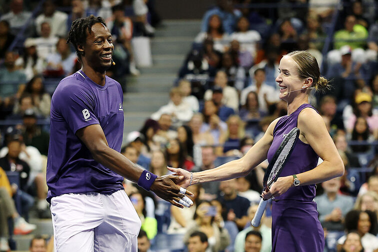 Gael Monfils (l.) und Elina Svitolina greifen gemeinsam an