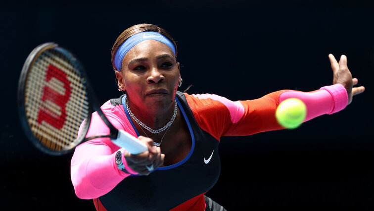Serena Williams spielt sich angeblich warm...