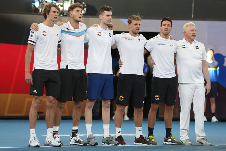 The German team at the ATP Cup