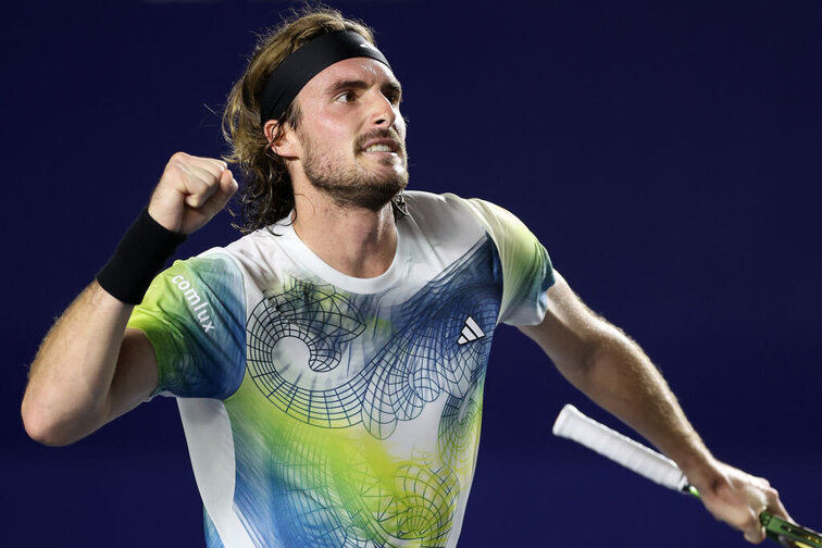 Stefanos Tsitsipas jubelt in Los Cabos