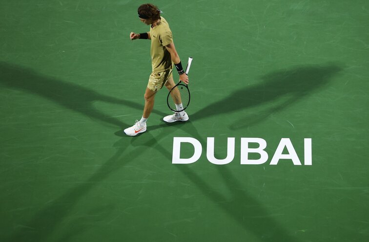 Andrey Rublev is in the quarter-finals in Dubai