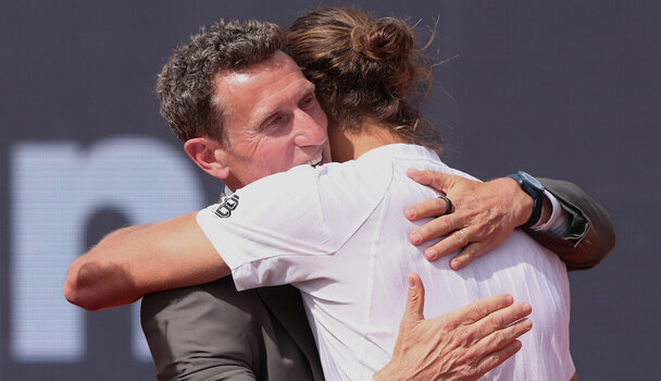 Patrik Kühnen mit Champion Alexander Zverev bei den BMW Open by Bitpanda 2025